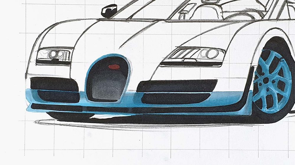 How to Draw a Bugatti Veyron Grand Sport Vitesse - An Easy-to-Follow ...